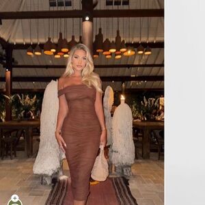 Fashion Nova Chocolate Strapless Dress